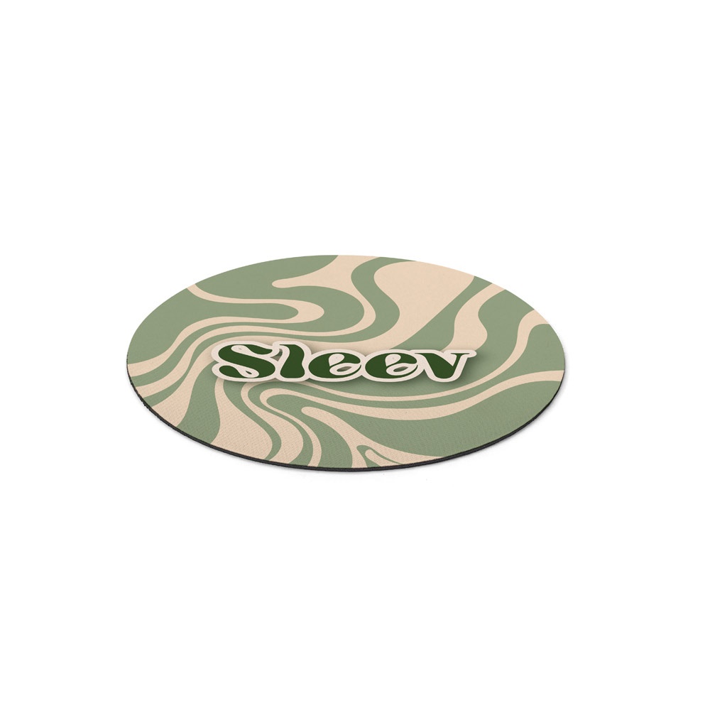 BLAIR ROUND. Tappetino per mouse rotondo con base in gomma
