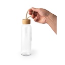 CROSBY. Borraccia in vetro con tappo in bambù, 520 ml