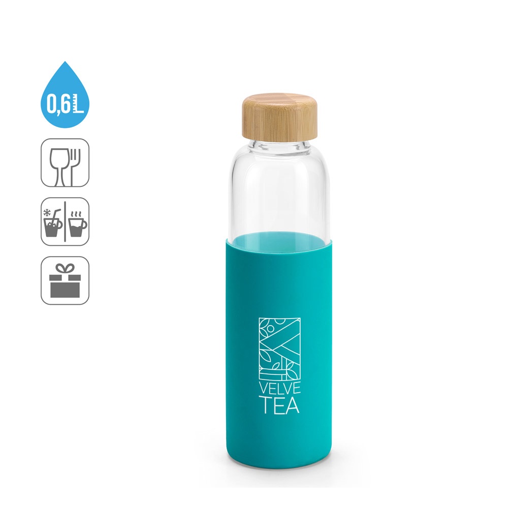 DAKAR. Borraccia in vetro borosilicato e bambù 600 mL