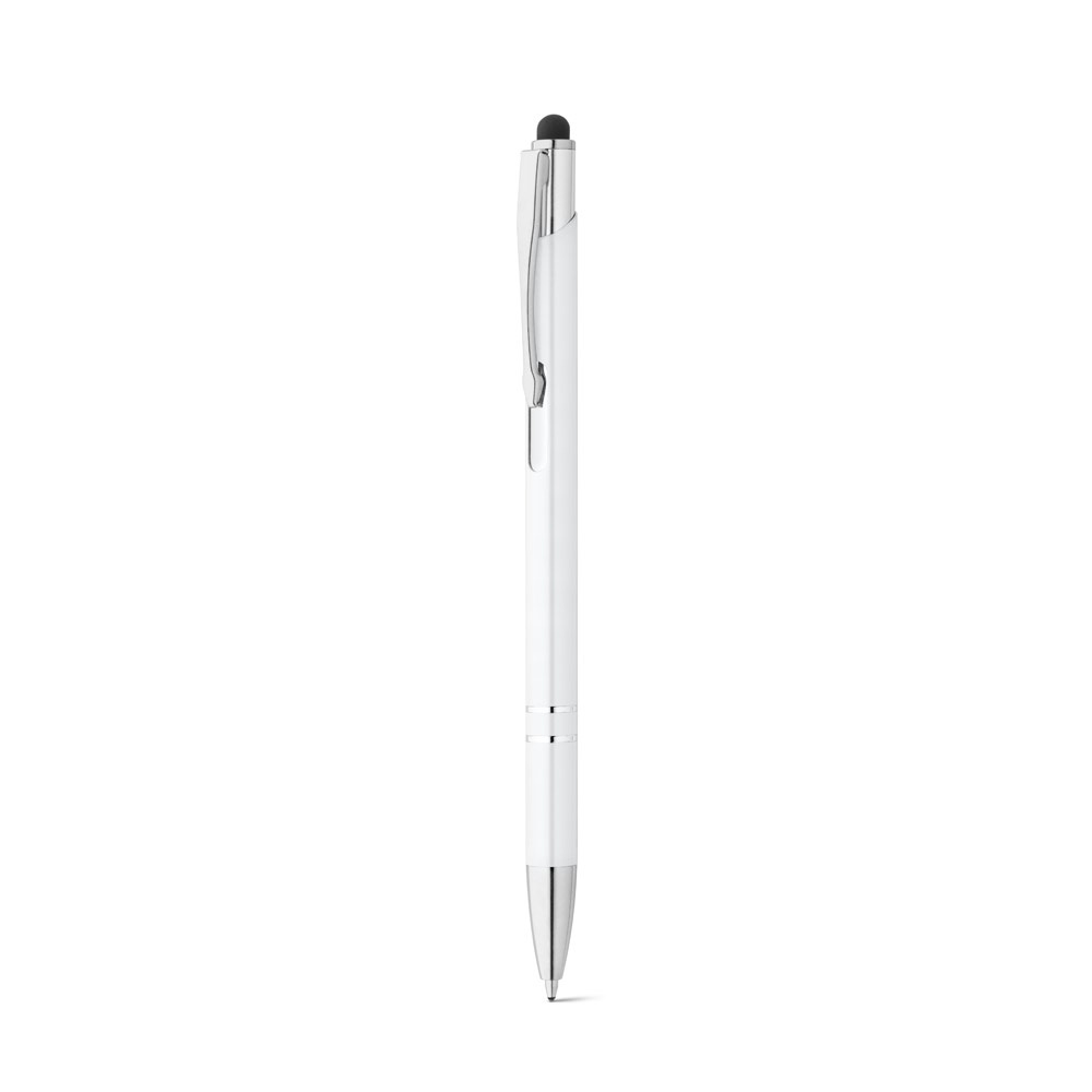 GALBA. Penna a sfera in alluminio con punta touch e clip
