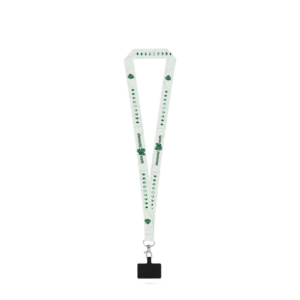 HARLOW. SET Lanyard SUBLIMATION Long II (20 mm) con moschettone a grilletto da 20 mm e porta cellulare