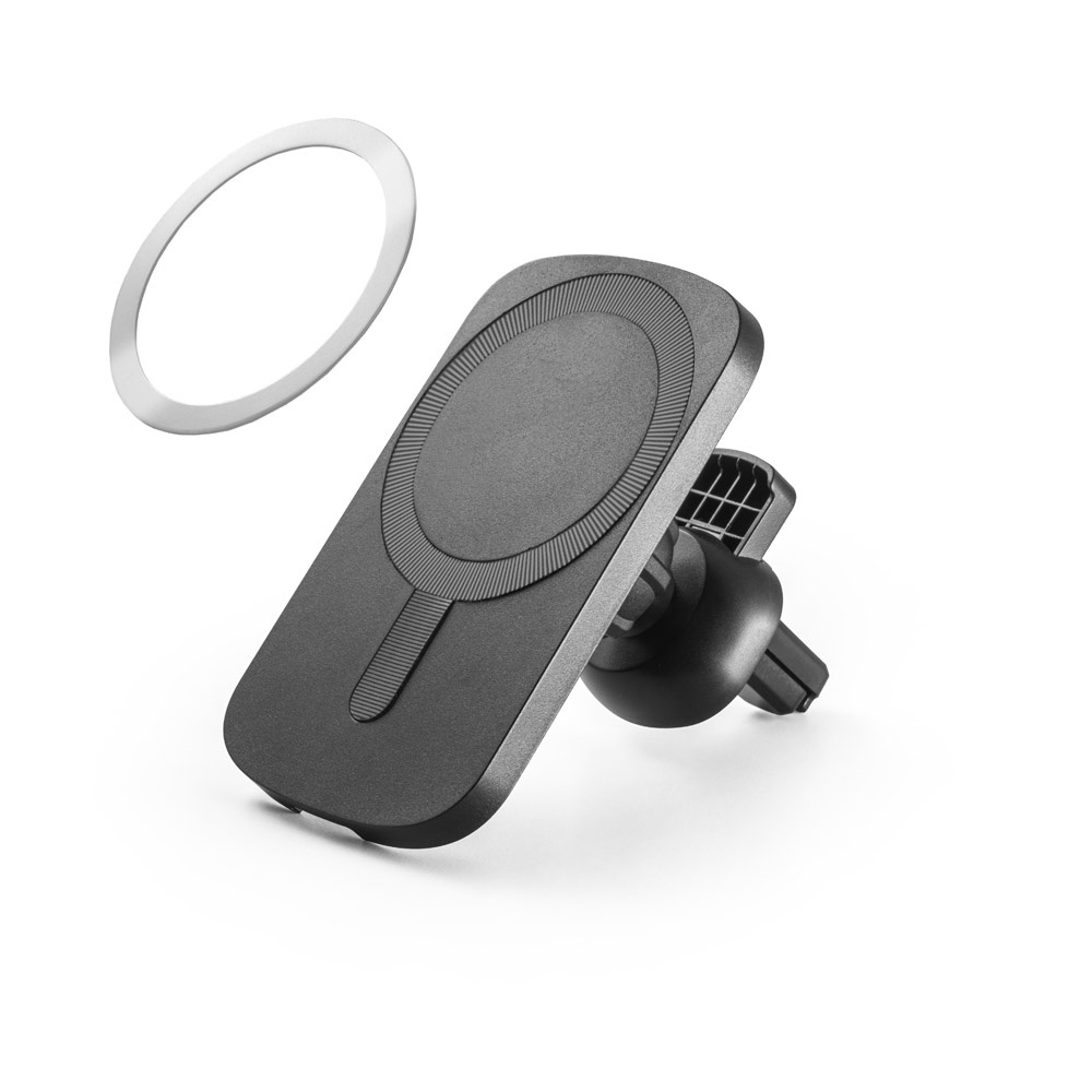 KOCH. Supporto per smartphone da auto con caricatore magnetico wireless 15W in ABS riciclato (100% rABS)