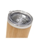 LYCKA. Bicchiere in acciaio inox e bambù 350 mL