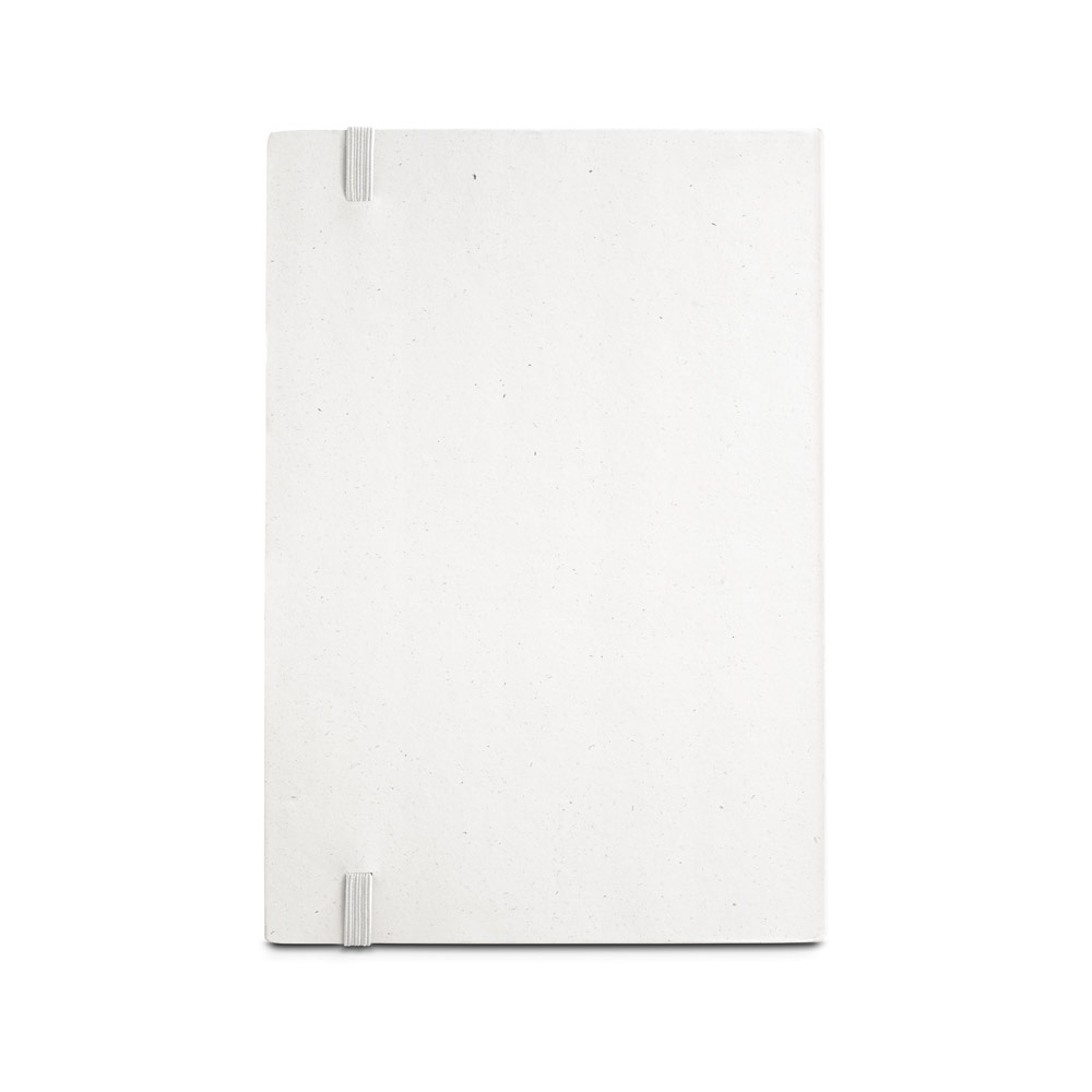 MILKY. Blocco note A5 con copertina rigida in carta riciclata al 100%