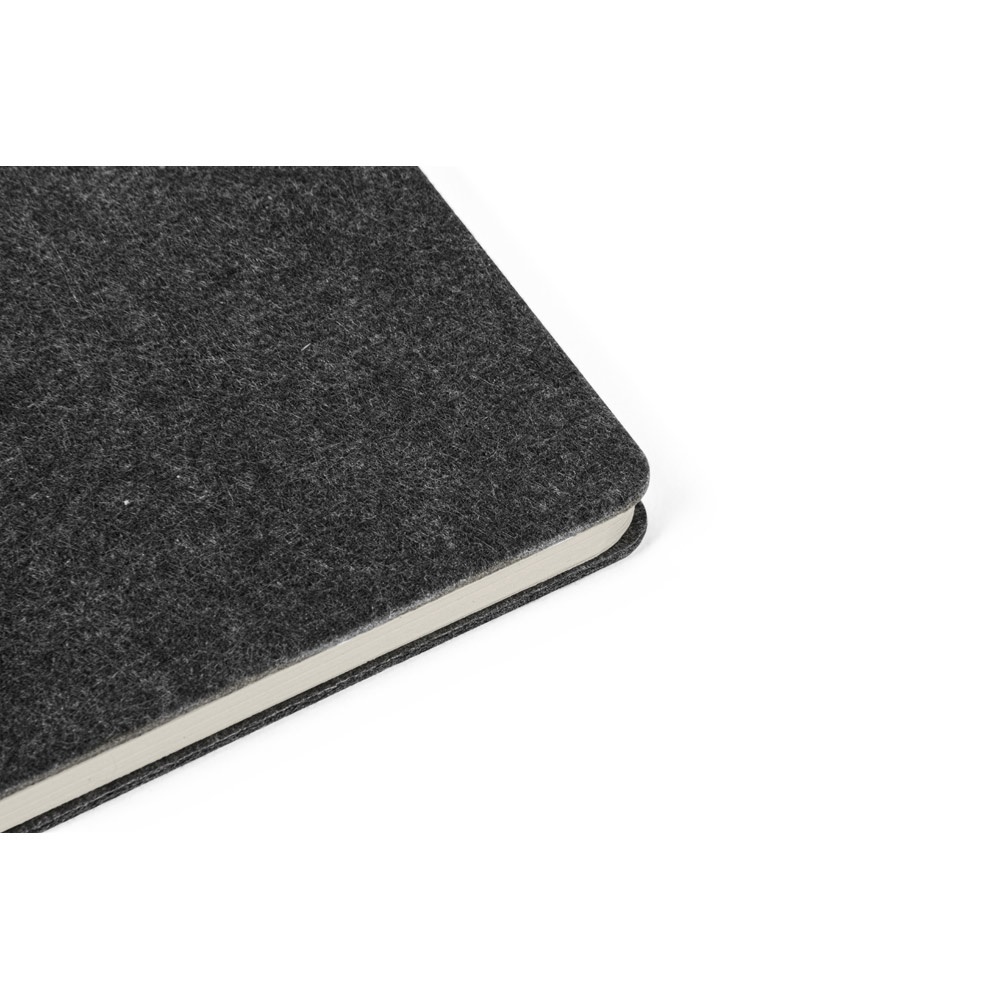 MISHIMA. Block notes A5 con copertina semirigida in feltro riciclato (100% rPET) , con spirale e pagine a righe