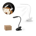 NESBIT II. Lampada portatile da tavolo con clip e autonomia di 30 ore al 65% rABS