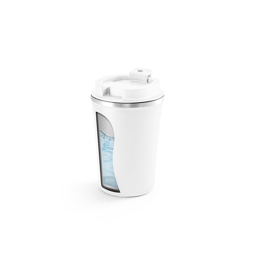 PHELPS. Bicchiere da viaggio in acciaio inox e PP 470ml