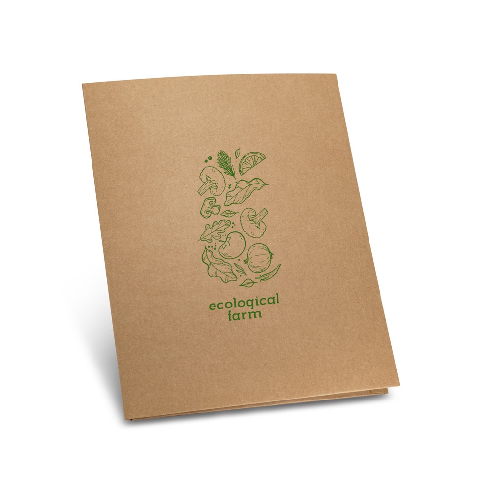 PUZO. Cartella porta documenti A4 in carta riciclata (400 g/m²)