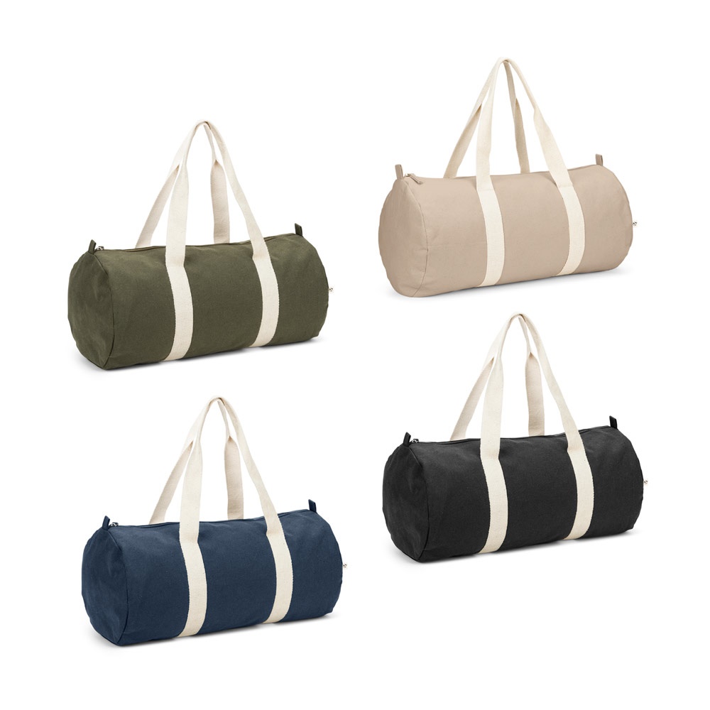 SAINT SPORT. Borsa sportiva in cotone riciclato e poliestere riciclato (380 g/m²)