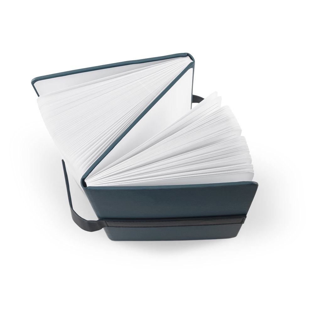 SANDERSON. Blocco note A5 in PU (riciclato al 50%) con due blocchi: pagine a righe e pagine bianche