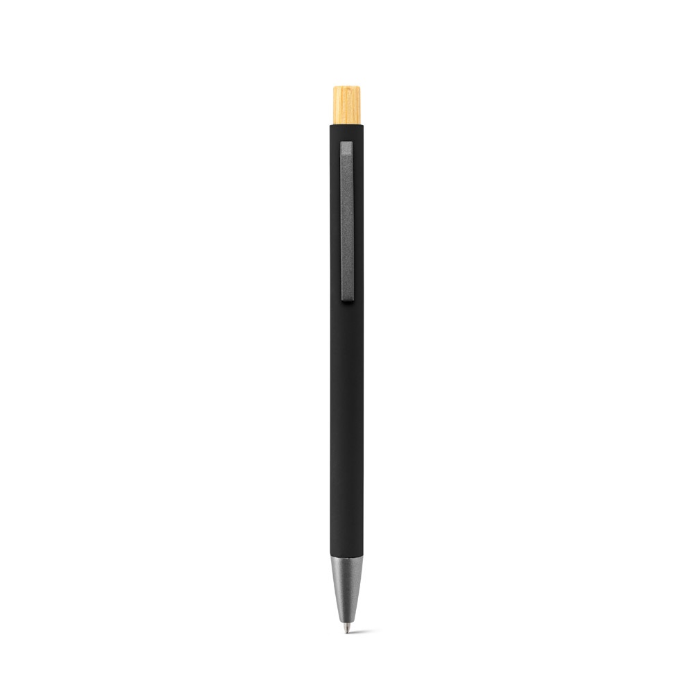 SCLIAR. Set composto da 1 penna a sfera, 1 block note e 1 borraccia, realizzati in PET riciclato, alluminio riciclato e bambù