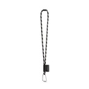 SET Lanyard TUBE Long (Ø 7 mm) con moschettone a D da 55 mm e chiusura di sicurezza da Ø 7 mm