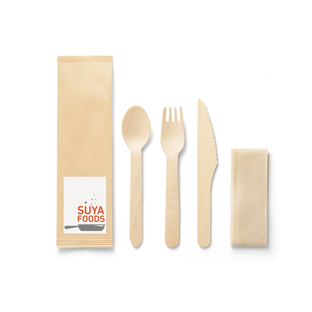 SUYA. Set di posate in legno