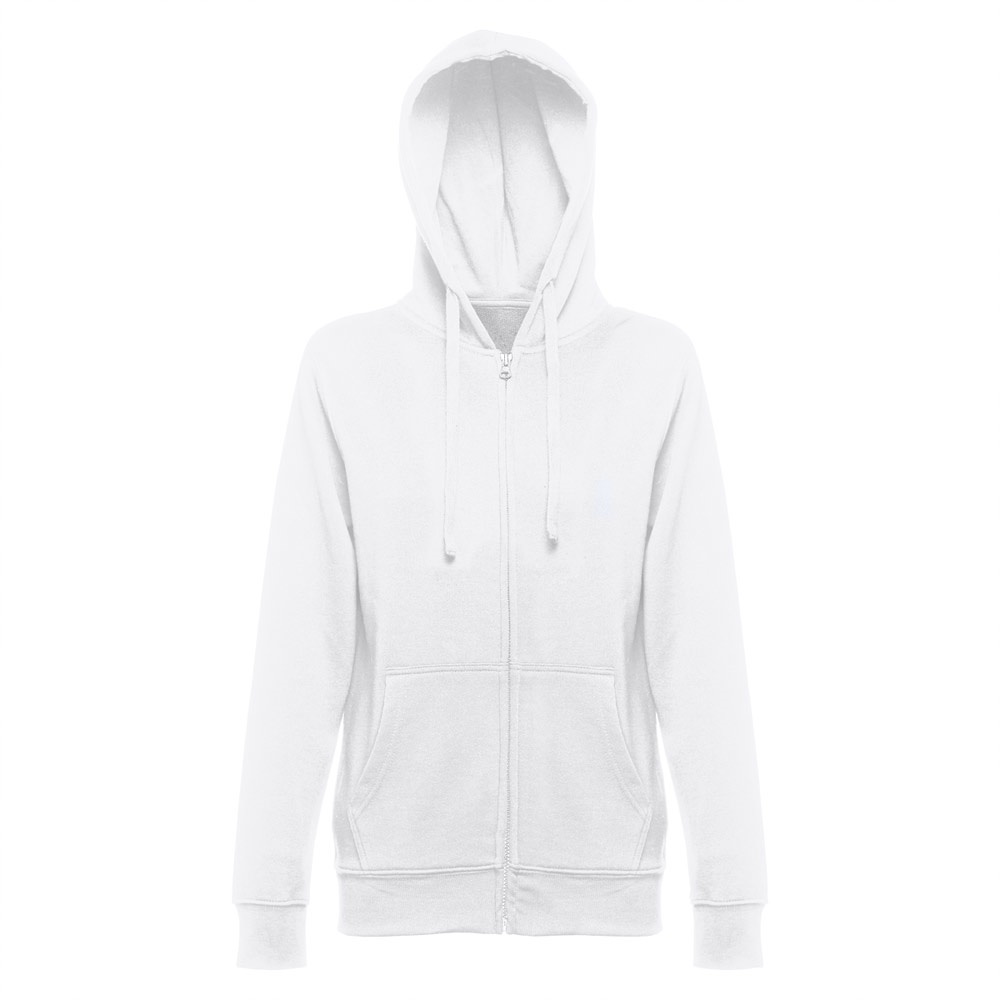THC AMSTERDAM WOMEN WH. Felpa da donna con cappuccio e zip