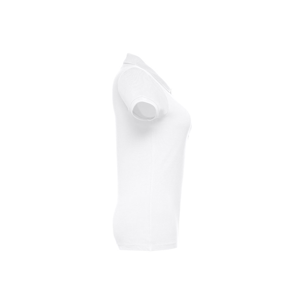 THC EVE WH. Polo da donna a maniche corte con cintura in cotone cardato