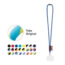 WATFORD. SET Lanyard TUBE Long (Ø 7 mm) con moschettone a grilletto da 9 mm, chiusura di sicurezza da Ø 7 mm e porta badge/tessera rigido da 91 x 68 mm