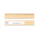 WESLEY 15. Righello in legno di pino con scala graduatada 15 cm