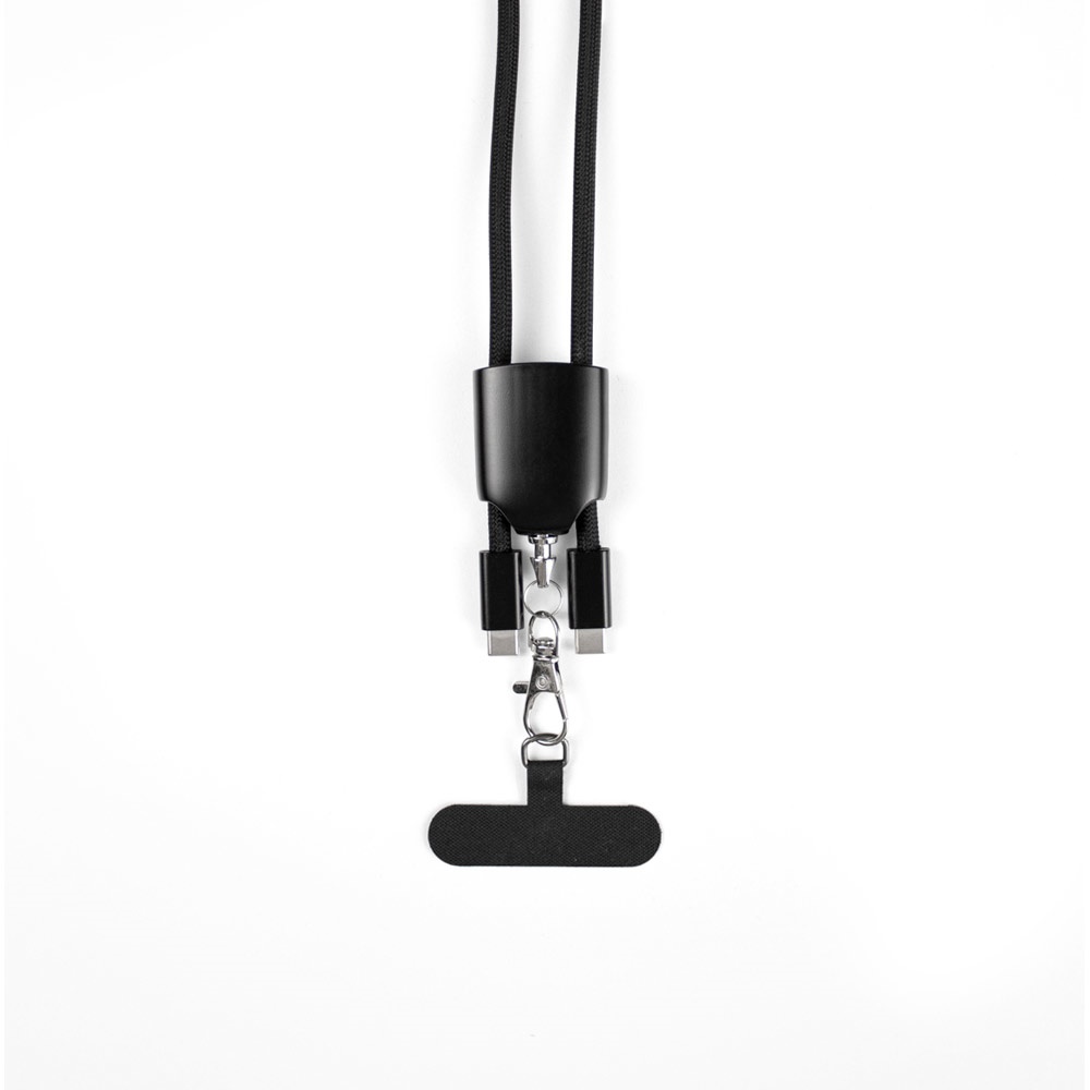 ZEWAIL. Cordino Lanyard con supporto per smartphone incluso, cavo USB-C e diversi adattatori in ABS riciclato e TPE riciclato