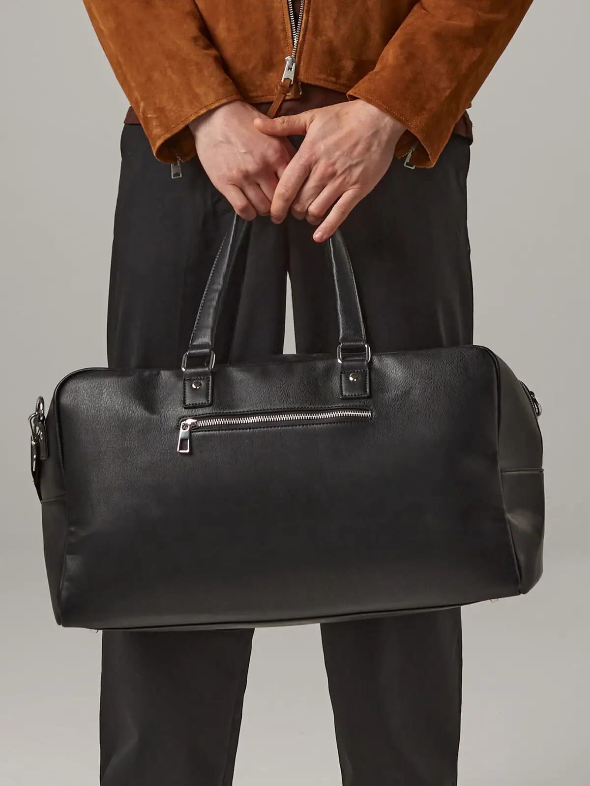 [AW-QD778-BLK-UNICA] Tailored Luxe Weekender