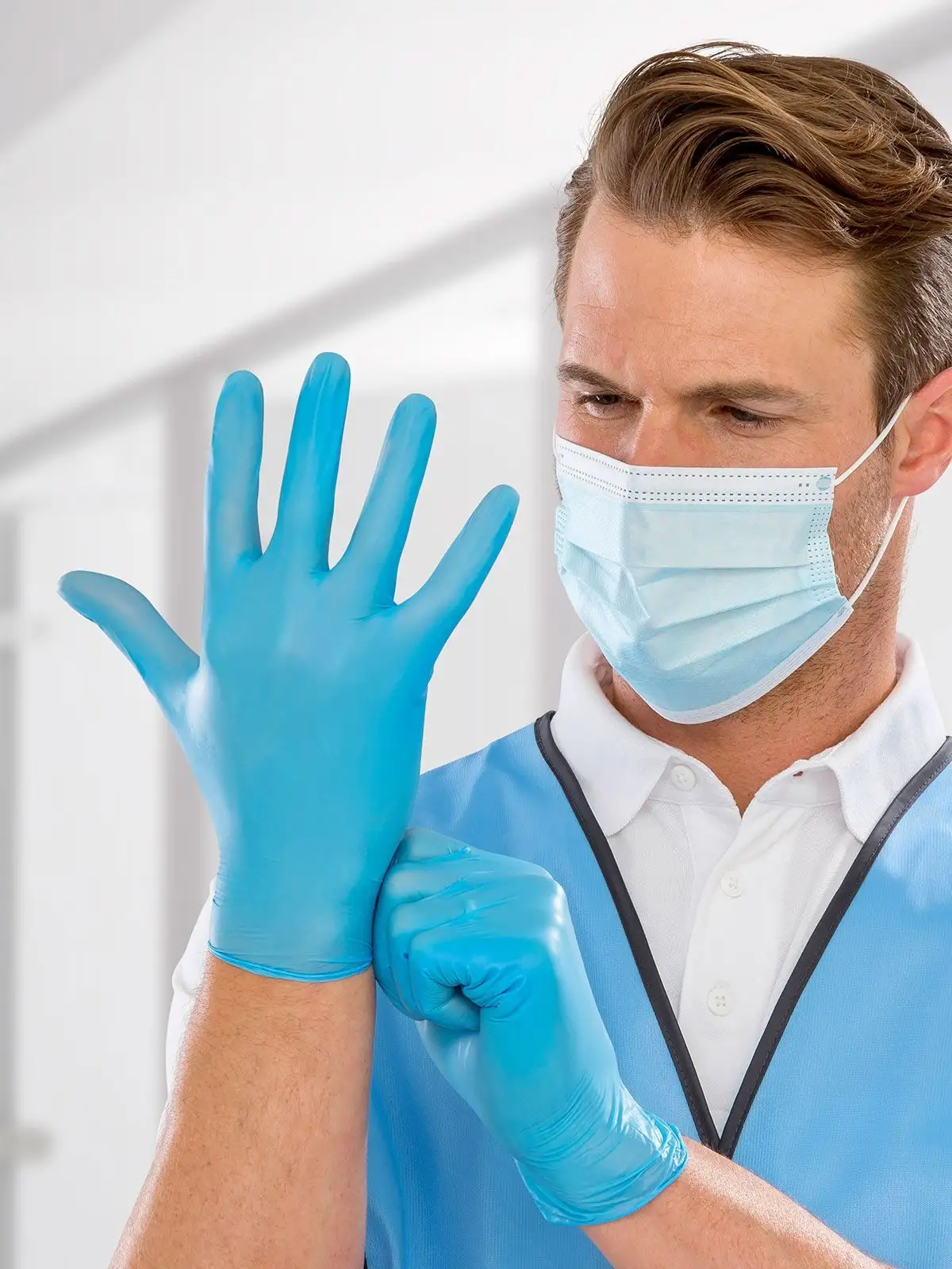 Vinyl blue gloves (pack of 100)