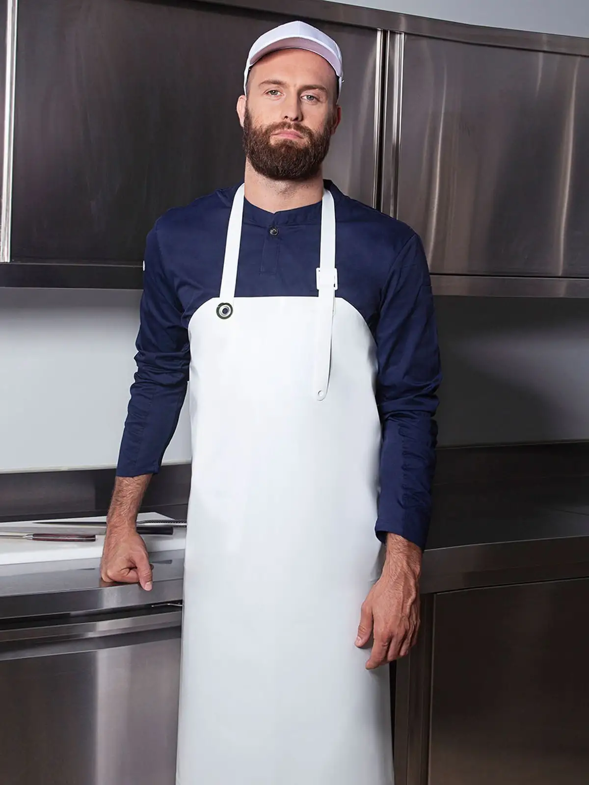 [AW-KLS31-3-UNICA] Waterproof PU Bib Apron Sweden