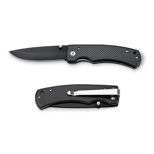 [STR-94035-103] ALICK. Coltellino tascabile in alluminio rivestito in fibra di carbonio