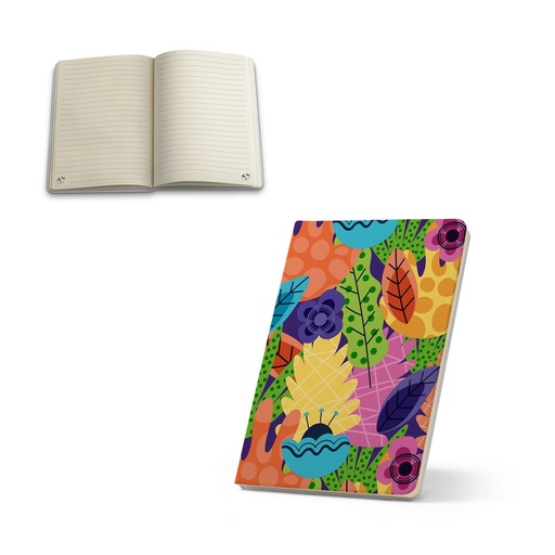 [STR-93653-106] ANNE SUB. Quaderno A5 in poliestere riciclato (100% rPET) 300D, ideale per la personalizzazione tramite sublimazione