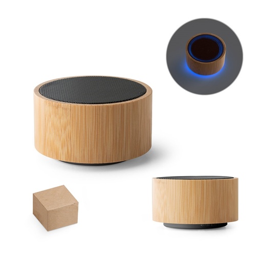 [STR-97125-160] ARBER. Altoparlante portatile da 3W con autonomia di 4 ore in bambù e ABS riciclato (100% rABS)
