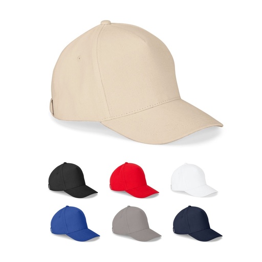 ASHTON. Cappellino 100% cotone (260 g/m²)con 5 pannelli