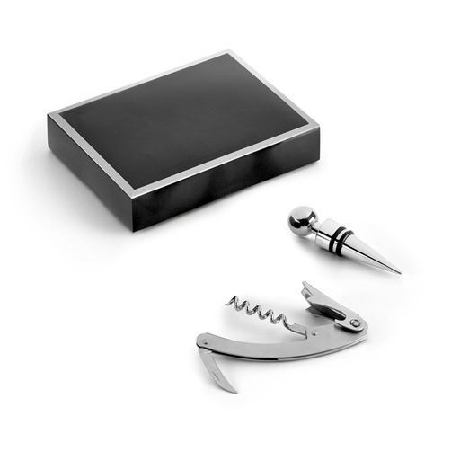 [STR-94191-127] BARREL. Set da vino in zinco e acciaio inox