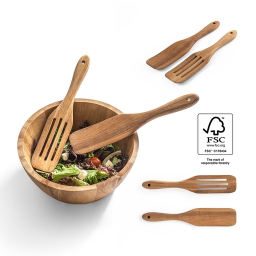[STR-94291-170] BATALI. Set di due posate in legno di acacia