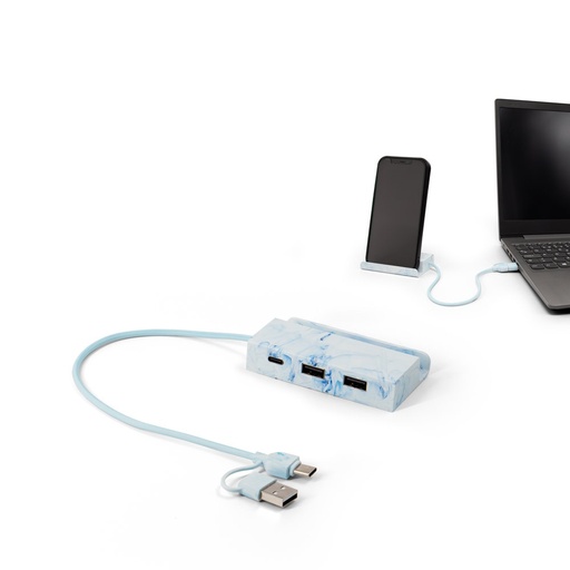 [STR-97192-100] BERNERS HUB. Hub in PET riciclato (100% rPET) con ingressi e uscite principali