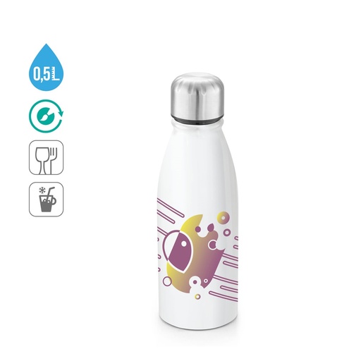 BILLY. Borraccia in alluminio con tappo in acciaio inox per la sublimazione 500 mL