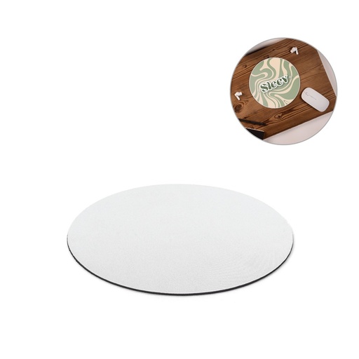 [STR-97149-106] BLAIR ROUND. Tappetino per mouse rotondo con base in gomma