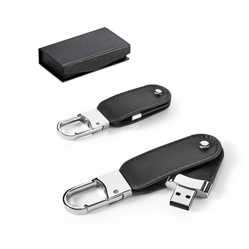 [STR-97438-103] BRAGG 8GB. Memoria USB da 8 GB in PU e con clip a moschettone