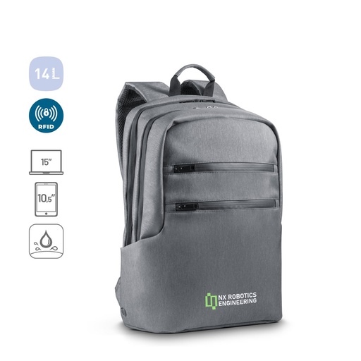 BROOKLYN. Zaino porta PC 15'' impermeabile in Nylon 2Tone