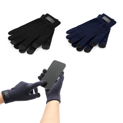 BURROW. Guanti in poliestere riciclato (100% rPET), con punta touch