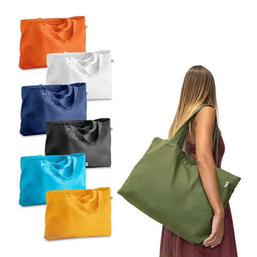 CAMDEN. Borsa in cotone (50%), cotone riciclato (30%) e poliestere (20% rPET) (280 g/m²)