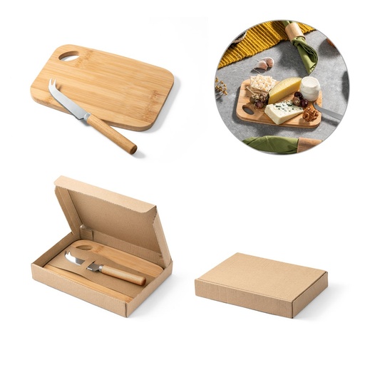 [STR-94028-160] CAPPERO. Tagliere con coltello per formaggi