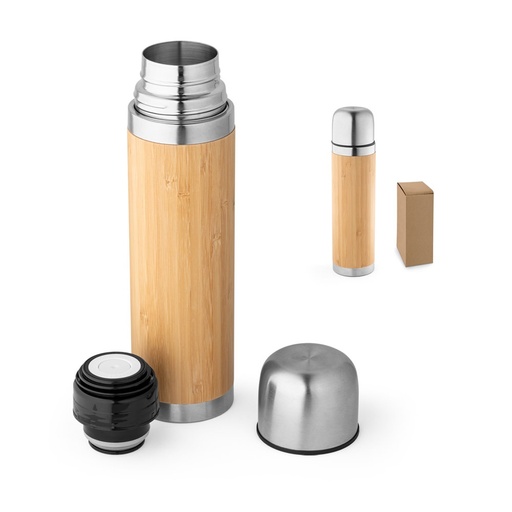 [STR-94254-160] CEYLON. Borraccia termica in bambù e acciaio inox 450 mL