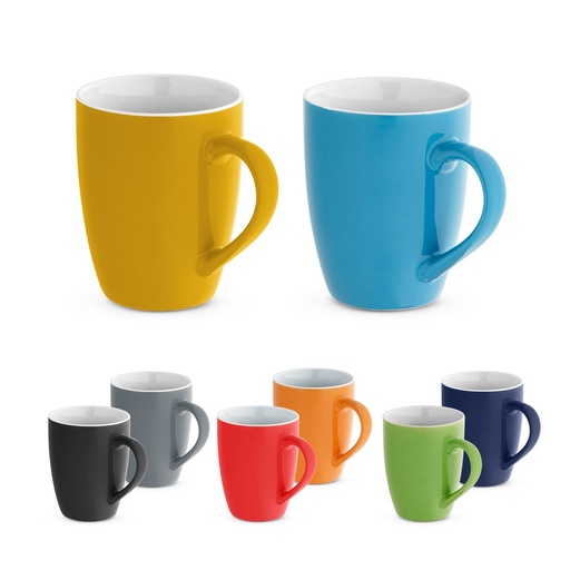 CINANDER. Tazza in ceramica con finitura lucida, 370 ml