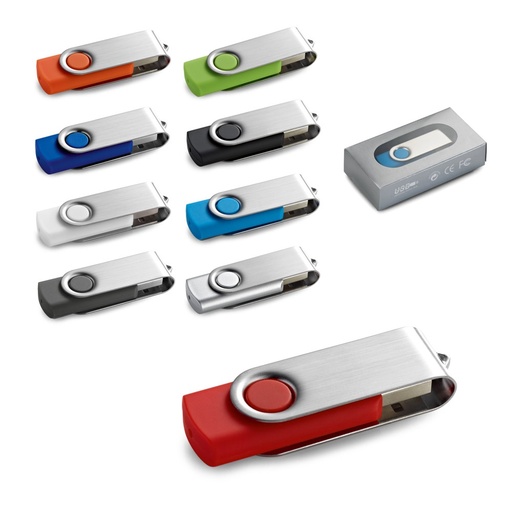 CLAUDIUS 8GB. Chiavetta USB da 8 GB con clip in metallo