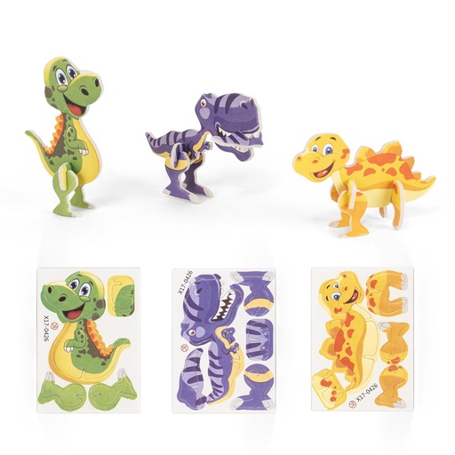DINOSAURUS. Puzzle 3D in carta a forma di dinosauro