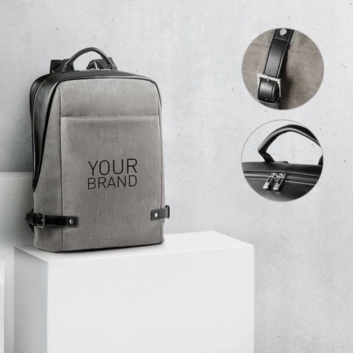 [STR-92147-131] DIVERGENT BACKPACK II. Zaino porta PC 15'6'' in tessuto e PU