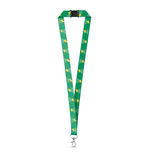 [STR-94973-106] DOVER. SET Lanyard SUBLIMATION Long II (20 mm) in poliestere riciclato (100% rPET) con moschettone a leva da 20 mm e chiusura di sicurezza