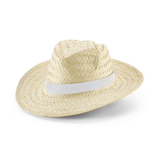 [STR-99085-106] EDWARD RIB. Cappello di paglia naturale con elastico stampato a sublimazione