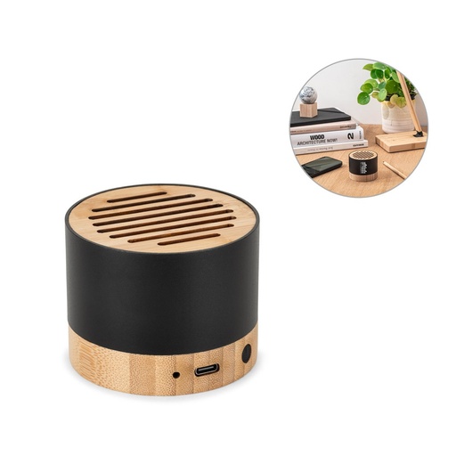 [STR-97217-103] FERDINAND. Colonna audio portatile in alluminio riciclato (100% rAL) con 3 ore di autonomia