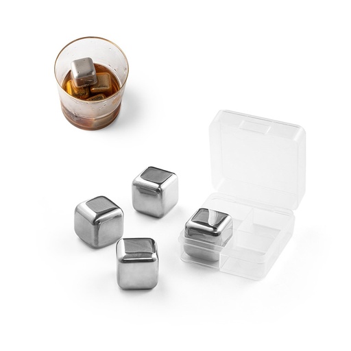 [STR-94252-107] GLACIER. Set di cubi riutilizzabili in acciaio inox
