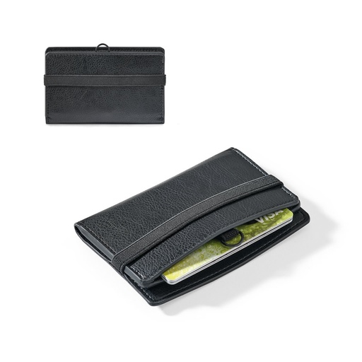 [STR-95128-103] GLENN. Porta tessere in PU con chiusura elastica