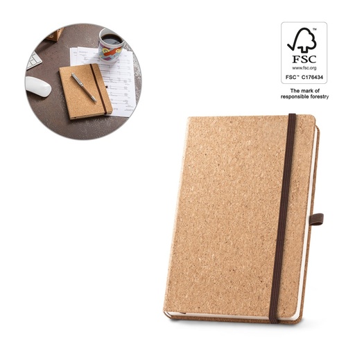 [STR-93807-160] HAWKINS A5. Block notes A5 in sughero con pagine lisce